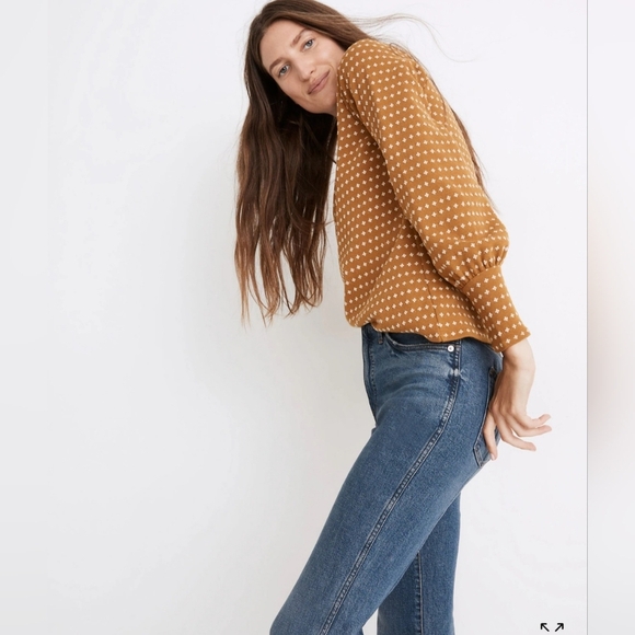 Madewell Floral Jacquard Square-Neck Top - Picture 2 of 7